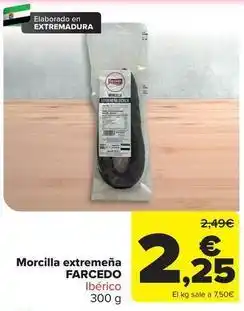 Carrefour Farcedo - morcilla extremeña oferta