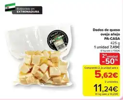 Carrefour Pa-casa - dados de queso oveja añejo oferta