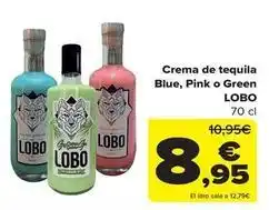 Carrefour Lobo - crema de tequila blue, pink o green oferta