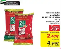 Carrefour El rey de la vera - pimenton dulce o agridulce oferta