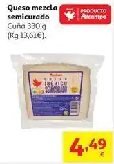 Alcampo Auchan - queso mezcla semicurado oferta
