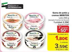 Carrefour Ibéritos - gama de pates y cremas oferta