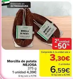 Carrefour Nejosa - morcilla de patata oferta