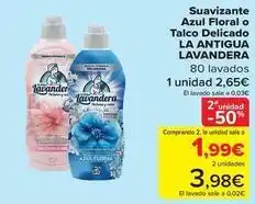 Carrefour La antigua lavandera - suavizante azul floral o talco delicado oferta