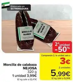 Carrefour Nejosa - morcilla de calabaza oferta