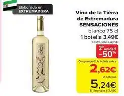 Carrefour Sensaciones - vino de la tierra de extremadura oferta
