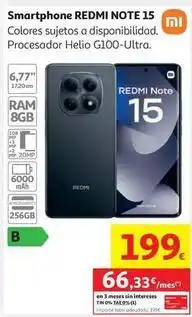 Alcampo Xiaomi - smartphone redmi note 15 oferta