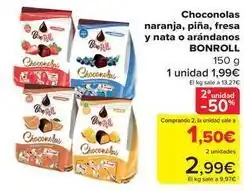 Carrefour Bonroll - choconolas naranja, pina, fresa y nata o arandanos oferta