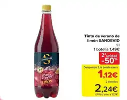 Carrefour Sandevid - tinto de verano de limón oferta