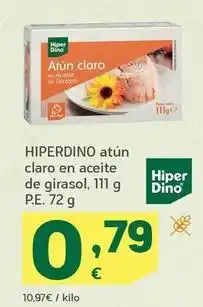 HiperDino Hiperdino - atun claro en aceite de girasol oferta