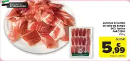 Carrefour Farcedo - lonchas de jamón de cebo de campo 50% ibérico 50% raza ibérico oferta