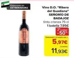 Carrefour Señorío de badajoz - vino d.o. ribera del guadiana oferta