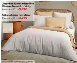 Alcampo Tanzania - juego de sábanas microfibra western o vichy oferta