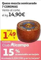 Alcampo Coronas - queso mezcla semicurado oferta