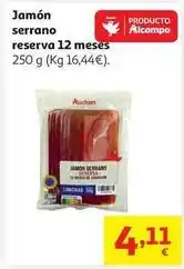 Alcampo Auchan - jamón serrano reserva 12 meses oferta