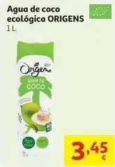 Alcampo Origen - agua de coco ecologica oferta
