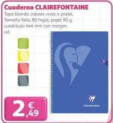 Alcampo Clairefontaine - cuaderno clairefontaine oferta