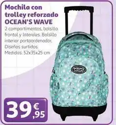 Alcampo Wave - mochila con trolley reforzado ocean's wave oferta