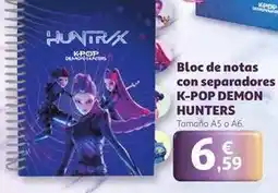 Alcampo Bloc de notas con separadores k-pop oferta