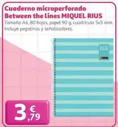 Alcampo Miquel rius - cuaderno microperforado oferta