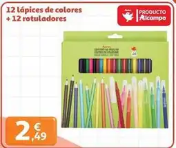 Alcampo Alcampo - 12 lápices de colores + 12 rotuladores oferta
