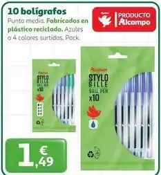 Alcampo Alcampo - 10 boligrafos oferta