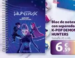 Alcampo Bloc de notas con separado k-pop demoi oferta