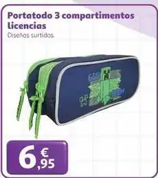 Alcampo Portatodo 3 compartimentos licencias oferta