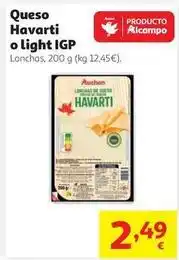 Alcampo Auchan - queso havarti o light igp oferta