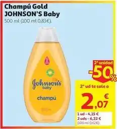 Alcampo Johnson's - champú gold oferta