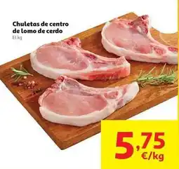 Alcampo Chuletas de centro de lomo de cerdo oferta