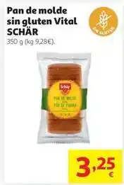 Alcampo Schär - pan de molde sin gluten vital oferta