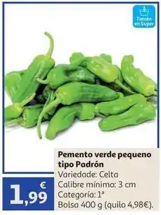 Alcampo Celta - pemento verde pequeno tipo padron oferta