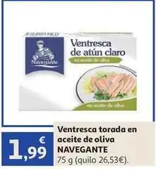 Alcampo El navegante - ventresca torada en aceite de oliva oferta