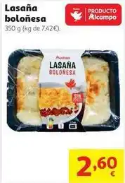 Alcampo Auchan - lasana bolonesa oferta
