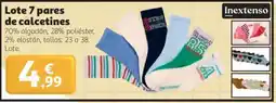 Alcampo Inextenso Lote 7 pares de calcetines oferta
