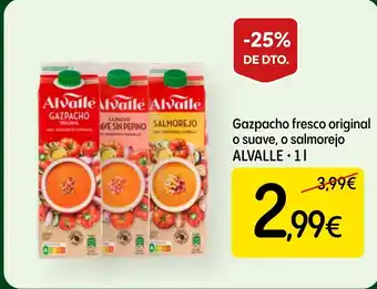 ALVALLE Gazpacho fresco original o suave, o salmorejo