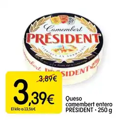 Dialprix PRESIDENT Queso camembert entero oferta