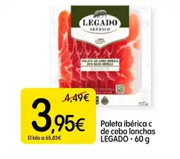 Dialprix LEGADO Paleta ibérica c de cebo lonchas oferta