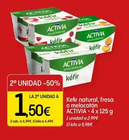 Dialprix ACTIVIA Kefir natural, fresa o melocotón oferta
