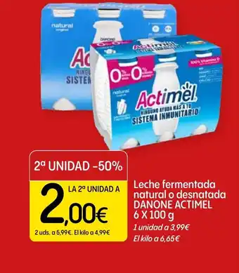 DANONE ACTIMEL Leche fermentada natural o desnatada