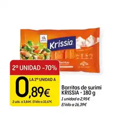 Dialprix KRISSIA Barritas de surimi oferta