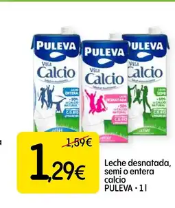 Dialprix PULEVA Leche desnatada, semi o entera calcio oferta