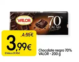 Dialprix VALOR Chocolate negro 70% oferta