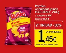 Dialprix MATUTANO Patatas onduladas jamón oferta