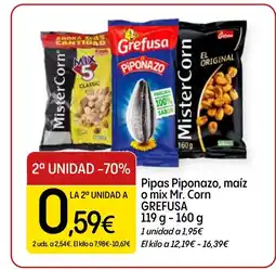 Dialprix GREFUSA Pipas Piponazo, maíz o mix Mr. Corn oferta