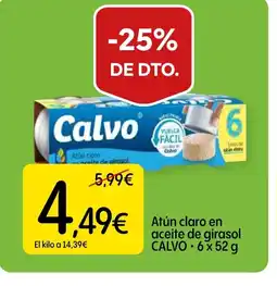 Dialprix CALVO Atún claro en aceite de girasol oferta