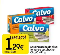Dialprix CALVO Sardina aceite de oliva, tomate o escabeche oferta