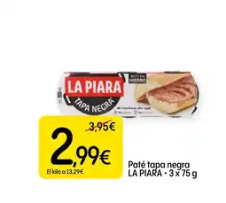 Dialprix LA PIARA Paté tapa negra oferta