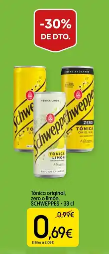 Dialprix SCHWEPPES Tónica original, zero o limon oferta